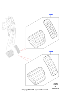 25 PEDALABDECKUNGEN L405 RANGE ROVER 2013 - 2022