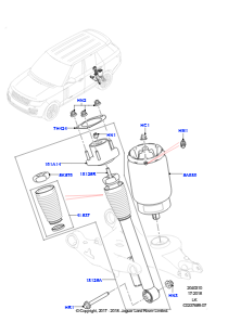 10A Hinterfedern/Stoßdämpfer L405 RANGE ROVER 2013 - 2022