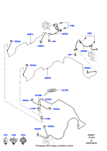 17A Bremsleitungen hinten L405 RANGE ROVER 2013 - 2022,Linkslenker