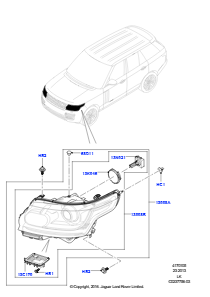 05A Scheinwerfer/Blinkleuchten vorn L405 RANGE ROVER 2013 - 2022