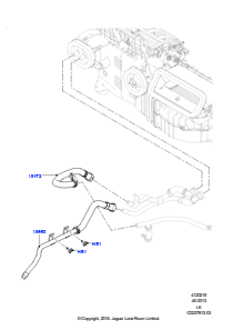 15AA Heizungsschläuche L405 RANGE ROVER 2013 - 2022,3.0L V6 Dieselmotor