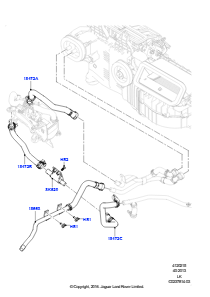 15AB Heizungsschläuche L405 RANGE ROVER 2013 - 2022,3.0L V6 Dieselmotor