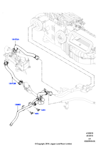 15AE Heizungsschläuche L405 RANGE ROVER 2013 - 2022,3.0L V6 Dieselmotor