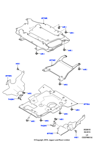 15A Spritz- und Hitzeschutzschilde L405 RANGE ROVER 2013 - 2022