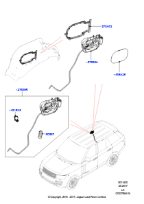 30 Klappe - Einfüllstutzen u. Betät. L405 RANGE ROVER 2013 - 2022