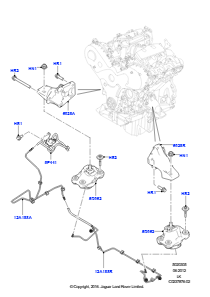 05C Motoraufhängung L405 RANGE ROVER 2013 - 2022,3.0L V6 Dieselmotor