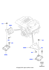 05A Motoraufhängung L405 RANGE ROVER 2013 - 2022,5.0LP Aj133 Dohc Cda S/C Enhanced