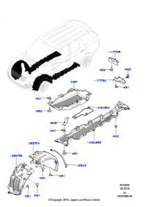 05C Front-, Stehbleche u. Längsträger L405 RANGE ROVER 2013 - 2022