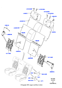 25B Rücksitzlehne L405 RANGE ROVER 2013 - 2022,Mit 40/40 Einzel-Rücksitzen hinten