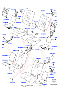 35A Rücksitzpolst./Verkleidungen&Heiz. L405 RANGE ROVER 2013 - 2022,Get. man. umklappb. Rücksitz 60/40