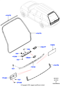 15B Tür - Gepäckraum L405 RANGE ROVER 2013 - 2022