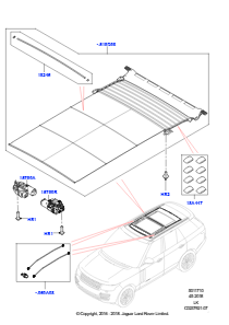 10B Schiebedachmech. u. -betätigung L405 RANGE ROVER 2013 - 2022,Dachverst.-Pano. elek.Bet. / Öffnen