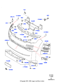 05A Kühlergrill/Stoßfänger vorn L405 RANGE ROVER 2013 - 2022