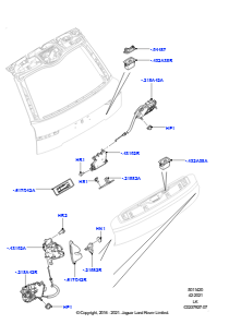 20A Betät.-mech. - Schloss - KD/Heckkl. L405 RANGE ROVER 2013 - 2022