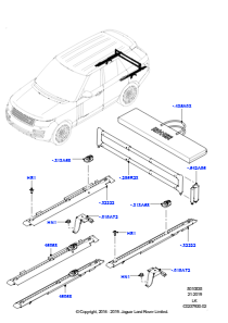 35E Laderaumverkleidung L405 RANGE ROVER 2013 - 2022,Gepäck-Sicherungsschienen
