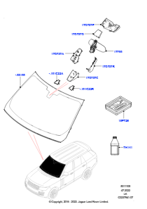 05A Windschutzscheibe/Innenspiegel L405 RANGE ROVER 2013 - 2022