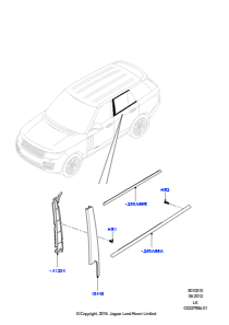 10C Türen h., Scharniere u. Dicht. L405 RANGE ROVER 2013 - 2022