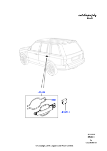 15B Betätigung - Türschloss hinten L322 RANGE ROVER 2010 - 2012 (L322),Autobiografie Black LE