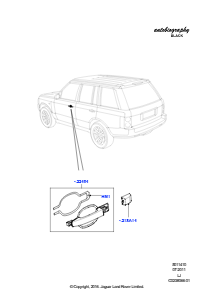 10B Betätigung - Türschloss vorn L322 RANGE ROVER 2010 - 2012 (L322),Autobiografie Black LE