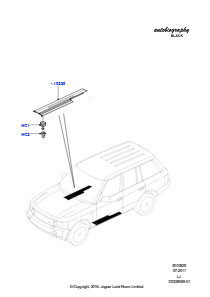 25D Seitenverkleidung L322 RANGE ROVER 2010 - 2012 (L322),Autobiografie Black LE