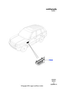 10B Stirnwand und Kotflügel vorn L320 RANGE ROVER SPORT 2010 - 2013 (L320),Autobiography-Emblem