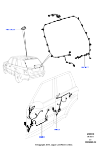 15D Kabelstrang - Karosserie u. Heck L320 RANGE ROVER SPORT 2010 - 2013 (L320)