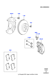 05C Bremsscheiben/Bremssättel vorn L319 DISCOVERY 4 2010 - 2016 (L319),Mit B6-Panzerung