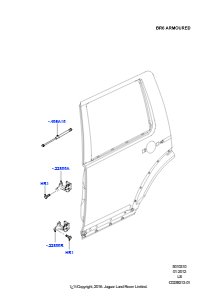 10D Türen h., Scharniere u. Dicht. L319 DISCOVERY 4 2010 - 2016 (L319),Mit B6-Panzerung