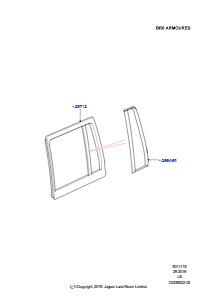 15C Scheiben/Fensterbet. - Tür hinten L319 DISCOVERY 4 2010 - 2016 (L319),Mit B6-Panzerung