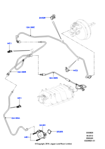 25C Unterdr.steuerung & Lufteinblasung L405 RANGE ROVER 2013 - 2022,Linkslenker