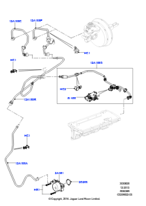 25B Unterdr.steuerung & Lufteinblasung L494 RANGE ROVER SPORT 2014 - 2022 (L494),Rechtslenker