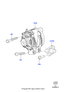 05A Generator u. Befestigungen L405 RANGE ROVER 2013 - 2022,5.0LP Aj133 Dohc Cda S/C Enhanced
