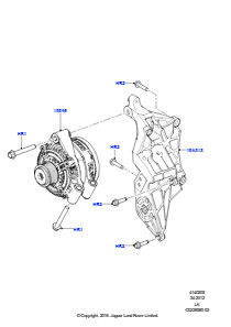 05C Generator u. Befestigungen L405 RANGE ROVER 2013 - 2022,3.0L 24 V DOHC V6 TC Diesel