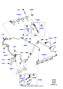 05B Einspritzventile und Leitungen L405 RANGE ROVER 2013 - 2022,5.0L OHC SGDI SGM V8 Benzin - AJ133