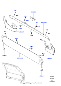 50B Hecktür-/Heckklappenverkleidungen L405 RANGE ROVER 2013 - 2022