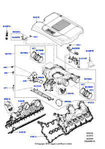 20B Ansaugkrümmer L405 RANGE ROVER 2013 - 2022,4,4-Liter-DOHC-DITC-V8-Diesel