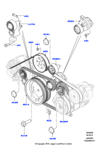 05B Riemenscheiben/Keilriemen L405 RANGE ROVER 2013 - 2022,4,4-Liter-DOHC-DITC-V8-Diesel