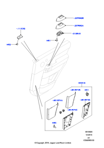 20C Einbau - Verkleidung - Tür hinten L405 RANGE ROVER 2013 - 2022