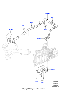 05B Abgasentgiftung - Kurbelgehäuse L494 RANGE ROVER SPORT 2014 - 2022 (L494),4,4-Liter-DOHC-DITC-V8-Diesel