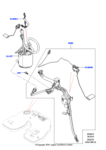 10C Kraftstoffpumpe & Geber - getaucht L494 RANGE ROVER SPORT 2014 - 2022 (L494),3.0L 24 V DOHC V6 TC Diesel