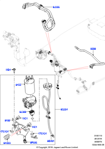 10C Kraftstoffleitungen L494 RANGE ROVER SPORT 2014 - 2022 (L494),3.0L V6 Dieselmotor
