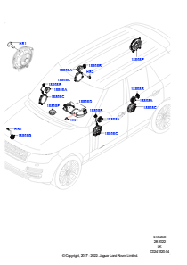 05A Lautsprecher L405 RANGE ROVER 2013 - 2022,Audiosystem gehob. Ausstatt. 600 W