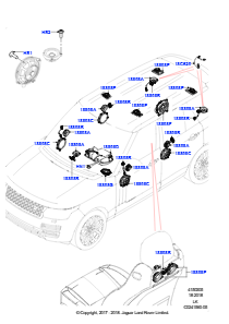 05C Lautsprecher L405 RANGE ROVER 2013 - 2022