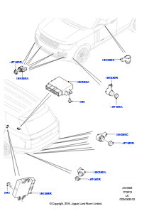 05A Einparkhilfe L405 RANGE ROVER 2013 - 2022
