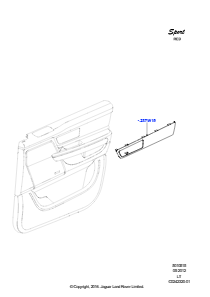 15D Einbau - Verkleidung - Tür vorn L320 RANGE ROVER SPORT 2010 - 2013 (L320),Sports Emblem - Rot