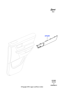 20D Einbau - Verkleidung - Tür hinten L320 RANGE ROVER SPORT 2010 - 2013 (L320),Sports Emblem - Rot