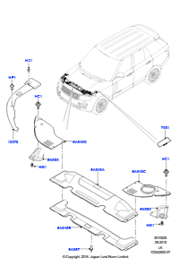 25 Motorraum - Abdeckungen L405 RANGE ROVER 2013 - 2022