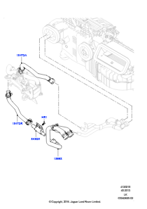 15AJ Heizungsschläuche L405 RANGE ROVER 2013 - 2022,4,4-Liter-DOHC-DITC-V8-Diesel