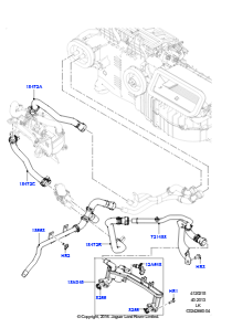 15AT Heizungsschläuche L405 RANGE ROVER 2013 - 2022,5.0L OHC SGDI SGM V8 Benzin - AJ133