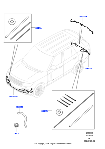 15AA Kabelstrang - Karosserie u. Heck L405 RANGE ROVER 2013 - 2022